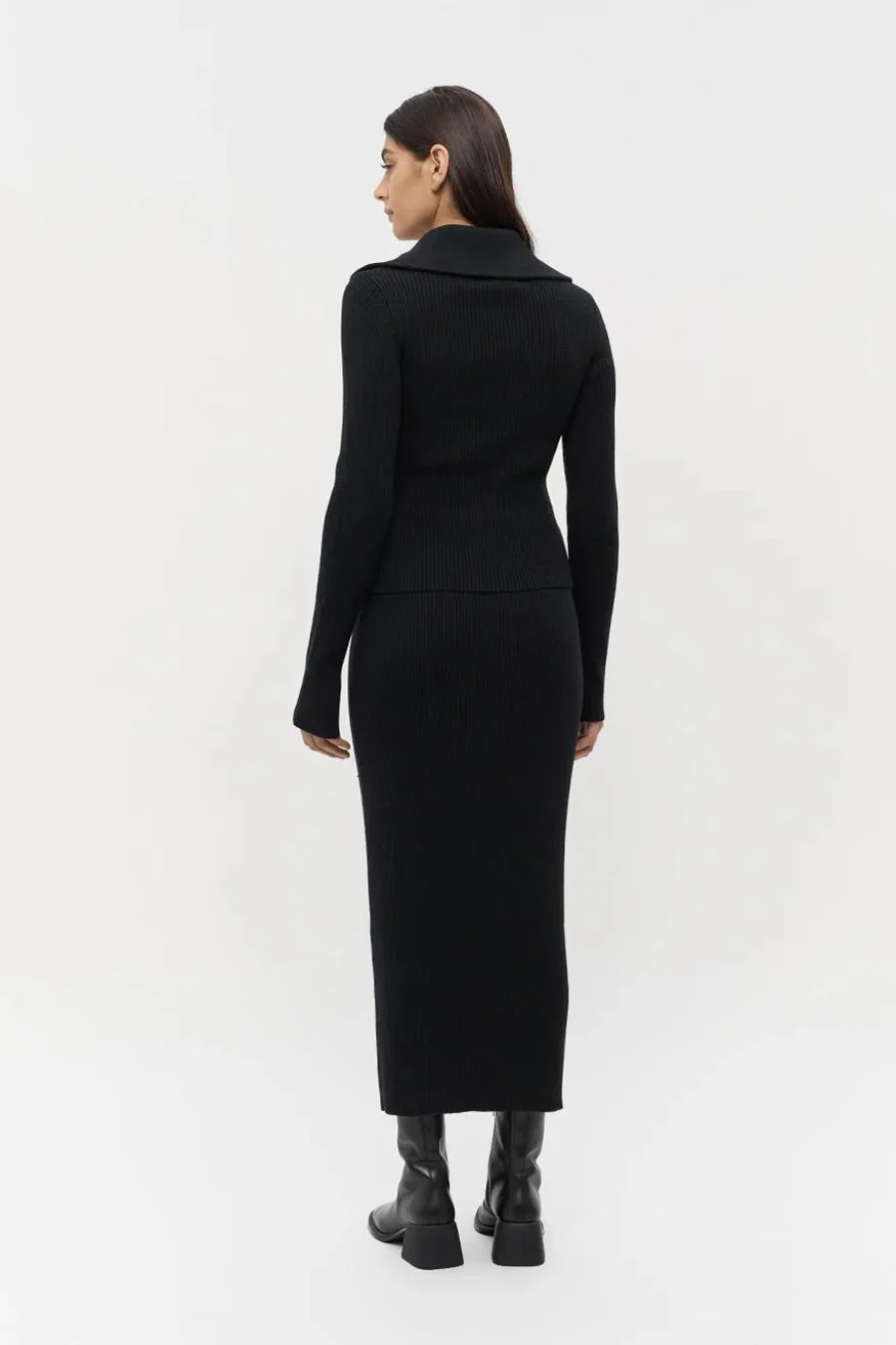 Ada Double End Zip Knit Black - Image 3