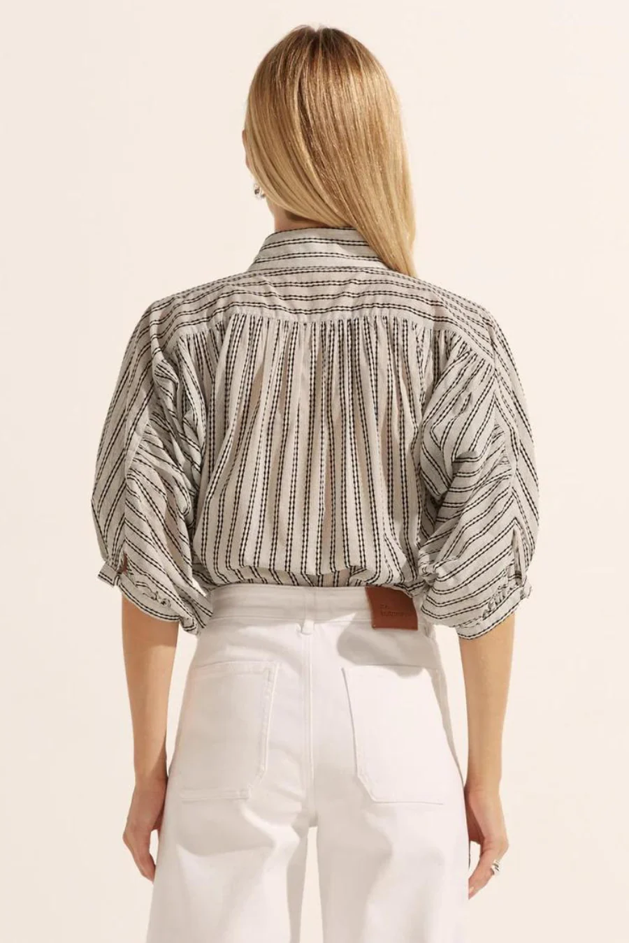 Adage Top Black/ Porcelain Stripe - Image 2