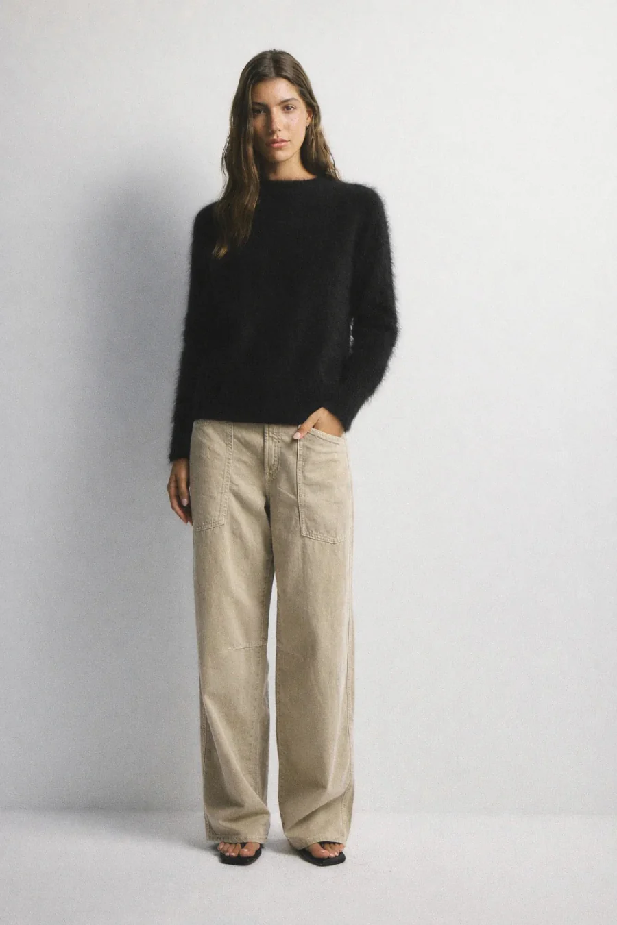 Adele Cashmere Crew Neck Knit Black