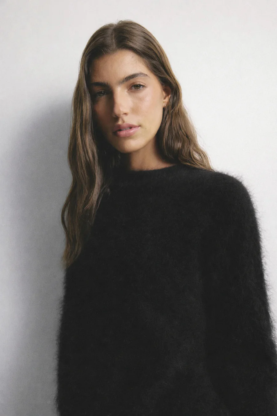 Adele Cashmere Crew Neck Knit Black - Image 2