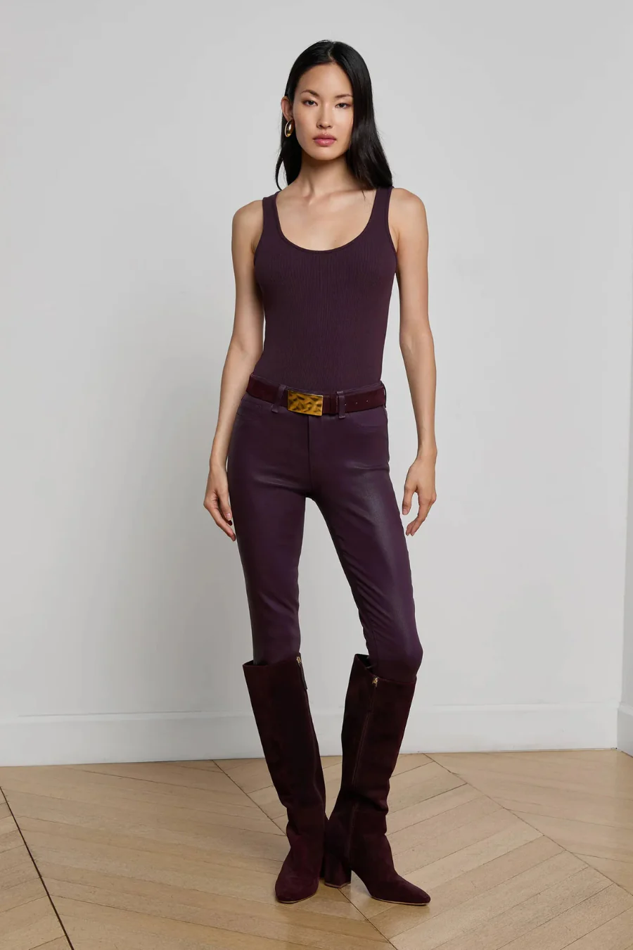 Adira Scoopneck Tank Dark Malbec