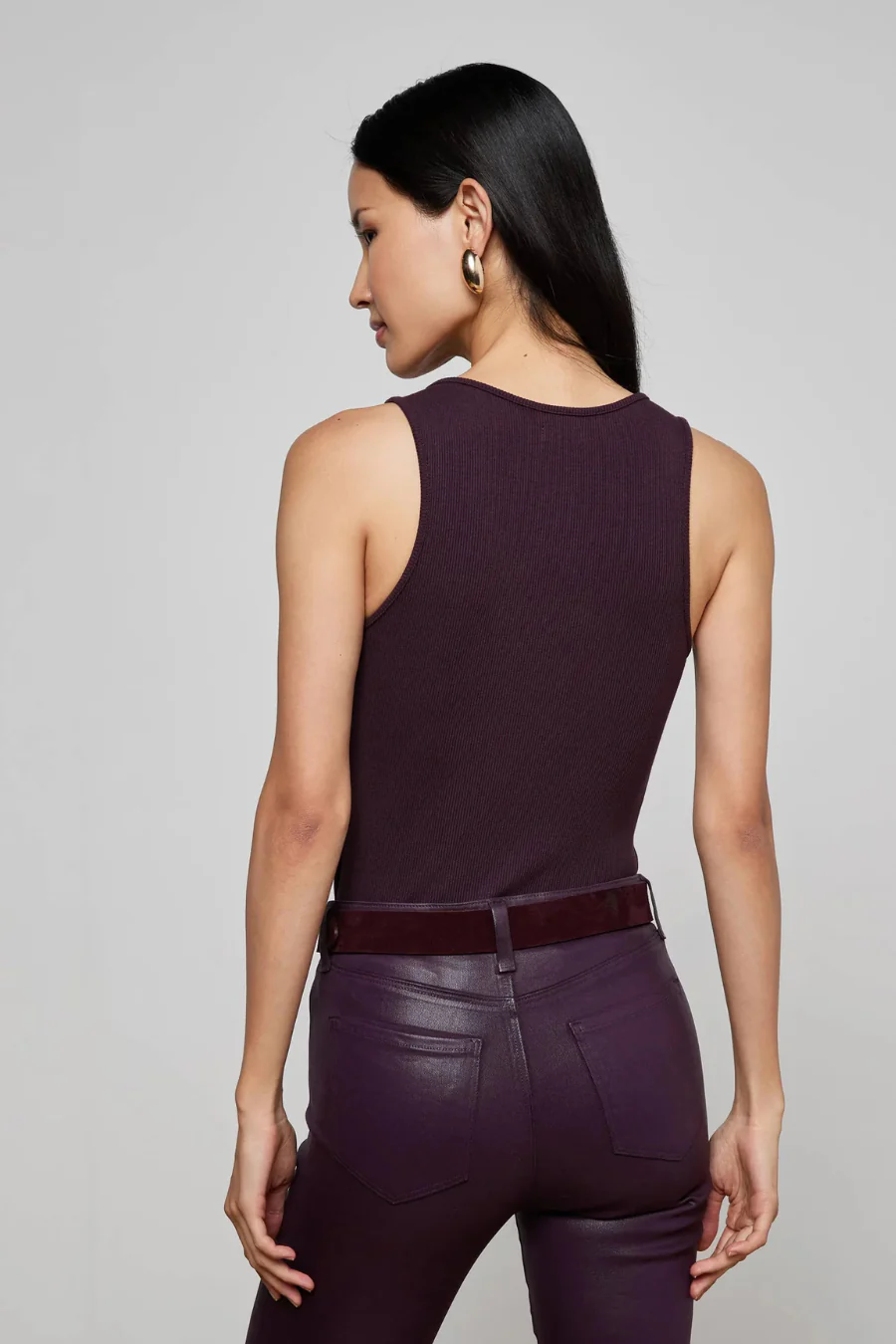 Adira Scoopneck Tank Dark Malbec - Image 2