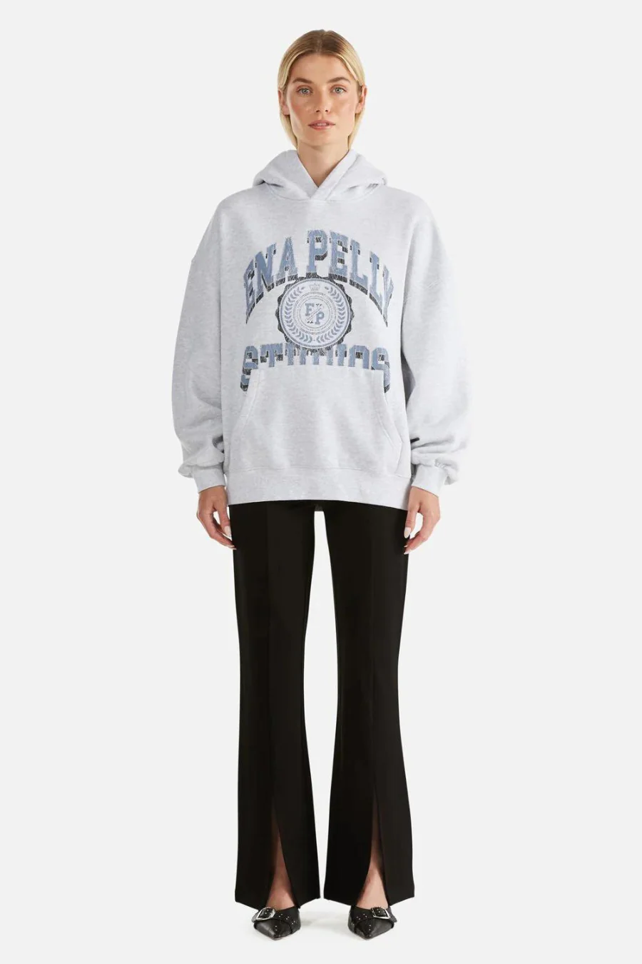 Aleague Hoodie White Marle