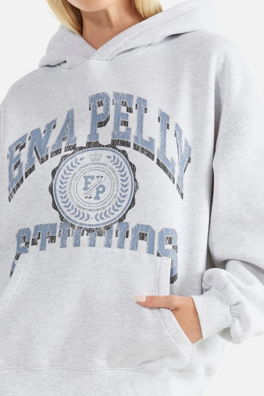 Aleague Hoodie White Marle - Image 3