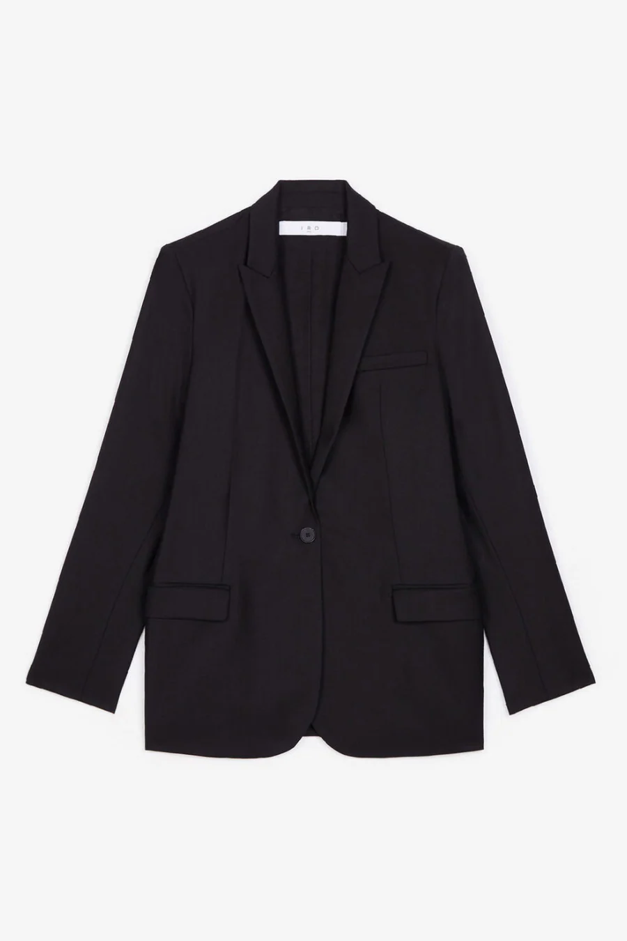 Allan Wool Blazer Jacket Black - Image 5