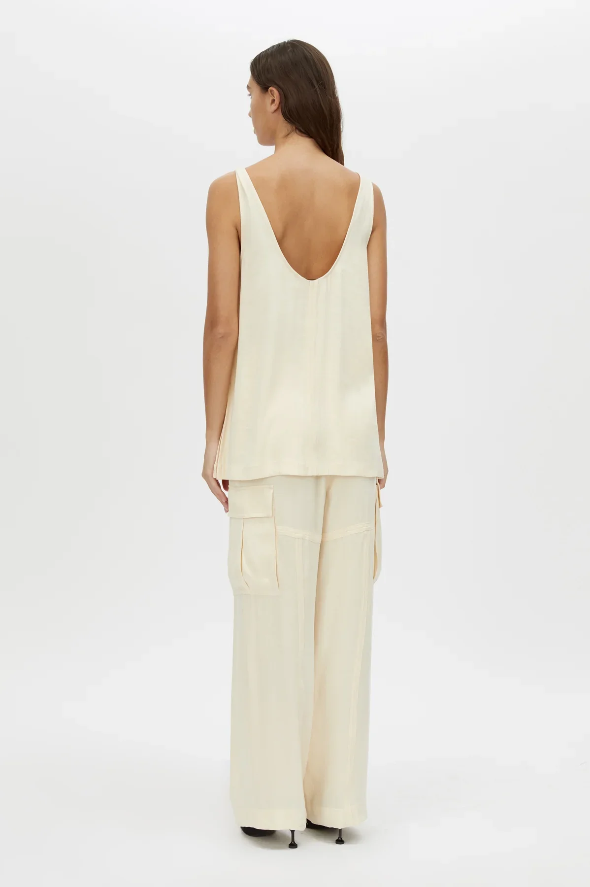 Allegro Satin Pant Cream - Image 3