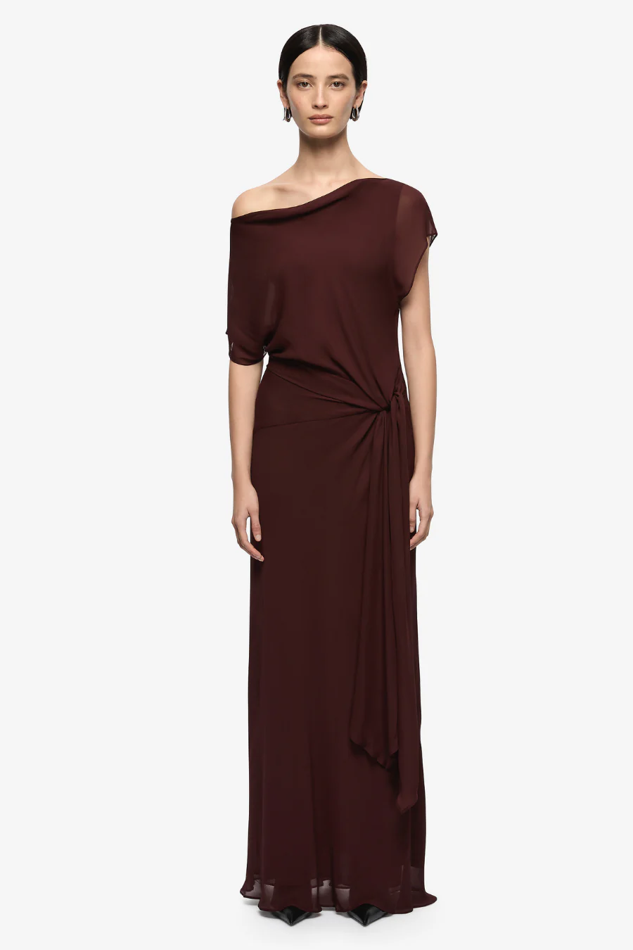 Amanda Drape Maxi Dress Raisin