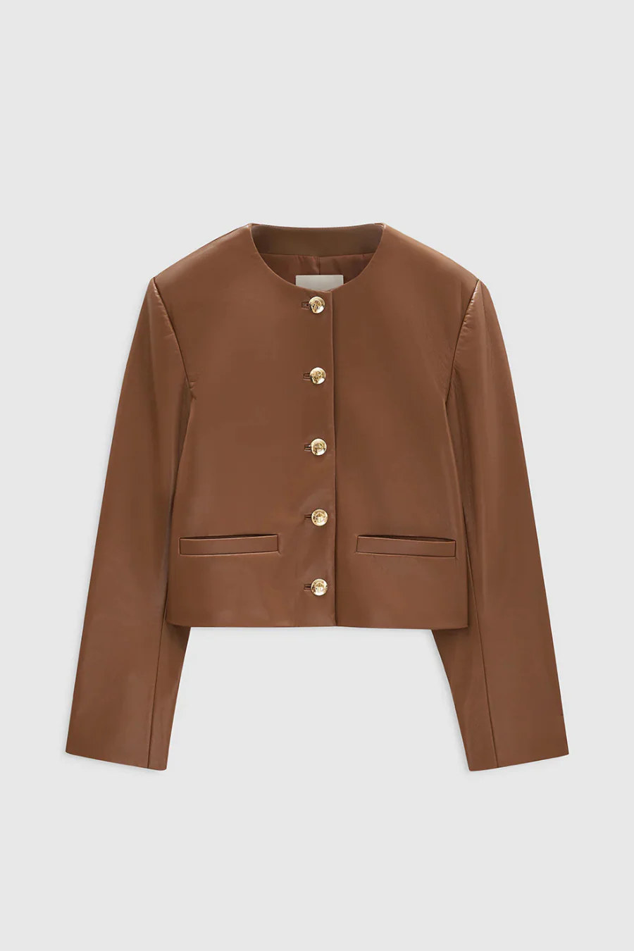 Amber Jacket Cognac Recycled Leather - Image 4