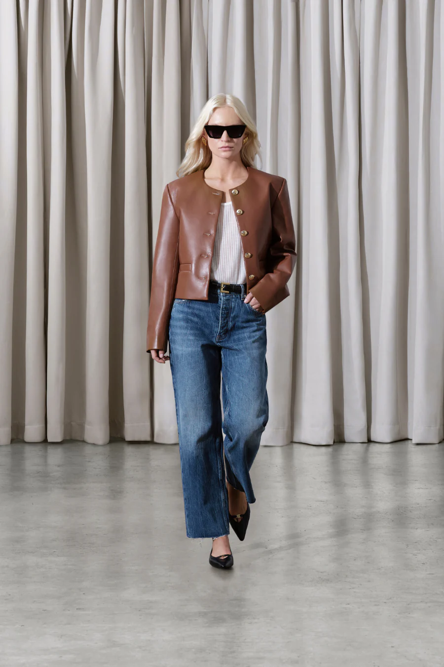 Amber Jacket Cognac Recycled Leather - Image 5