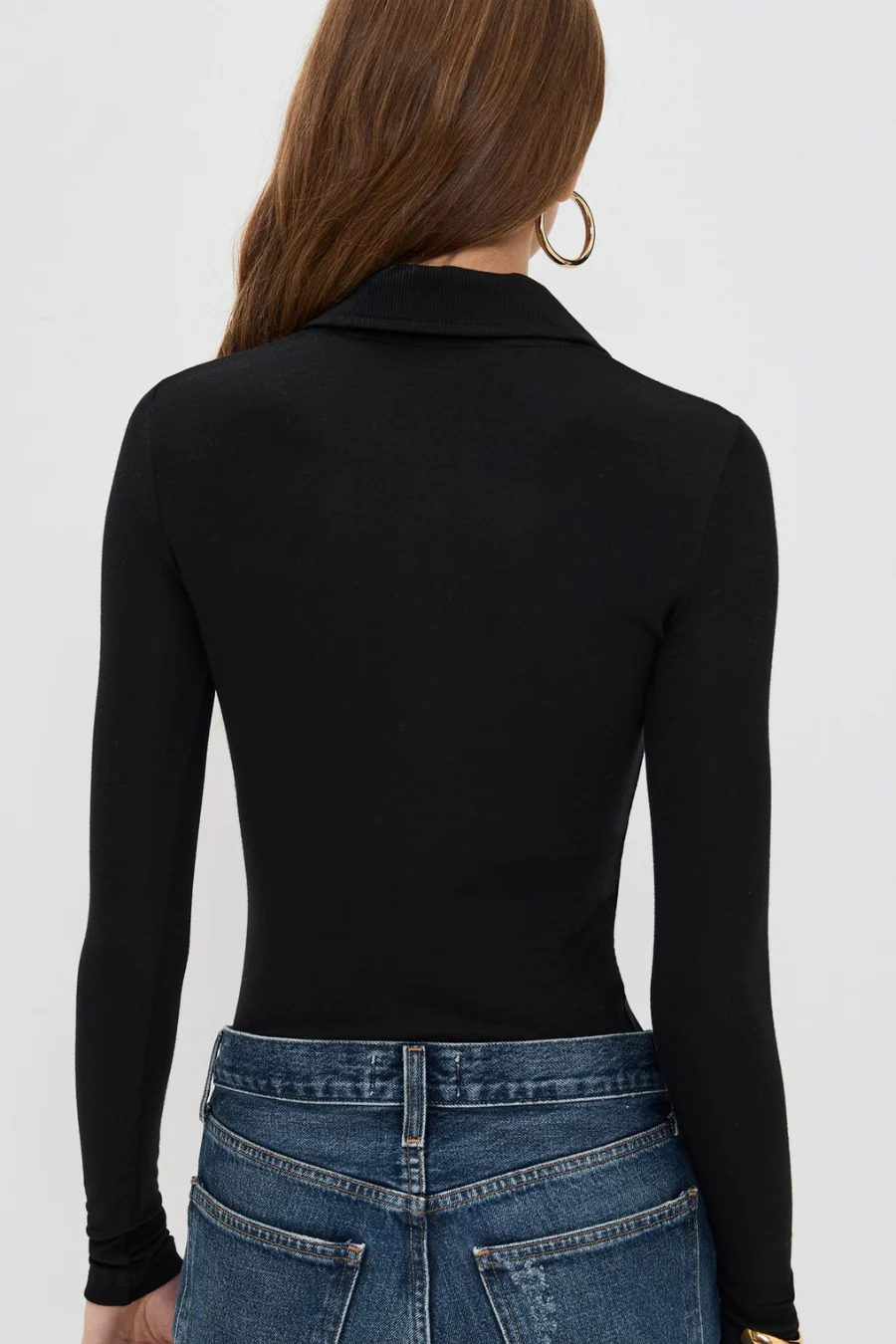 Amos Long Sleeve Polo Black - Image 2