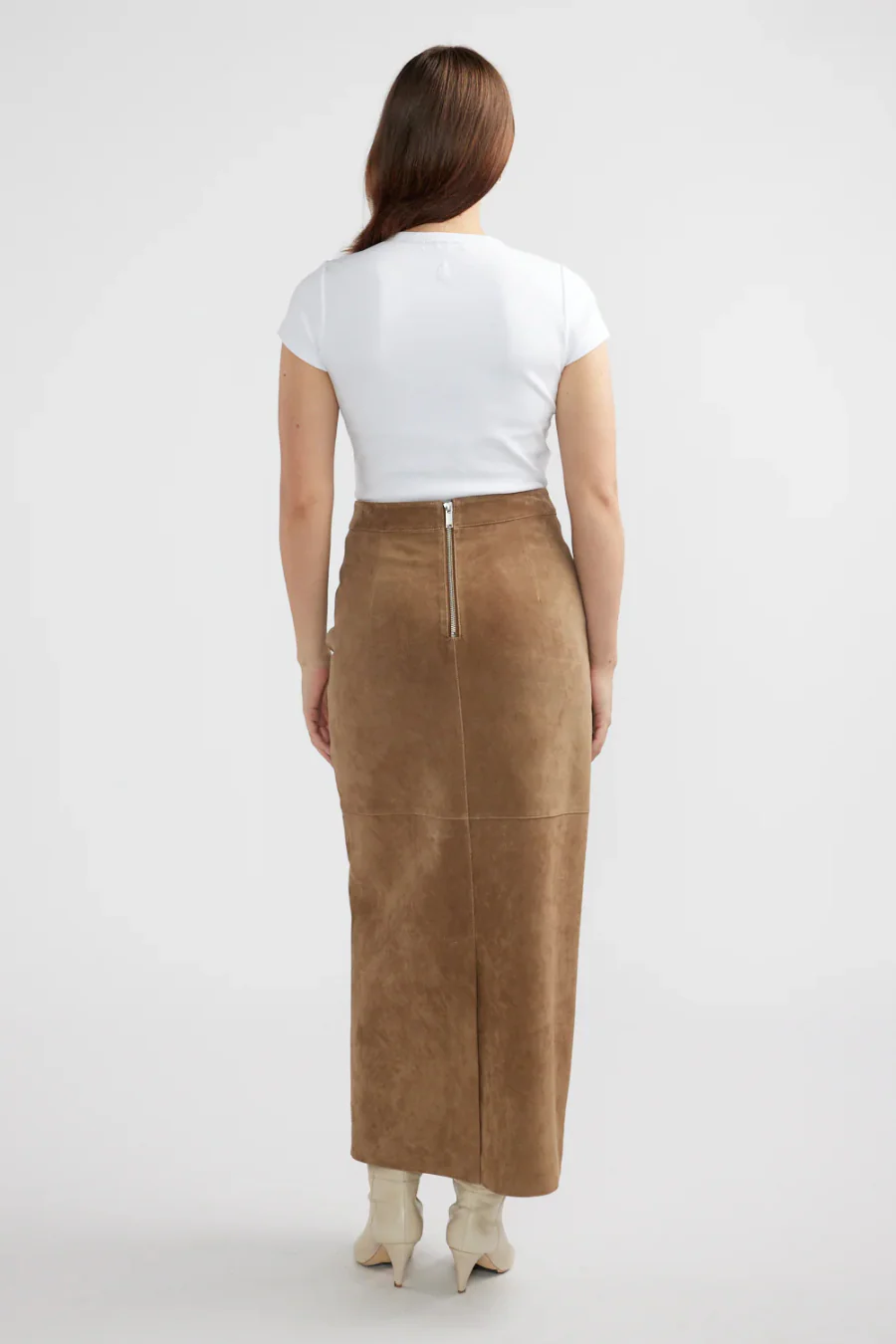 Ana Suede Maxi Skirt Toffee - Image 2