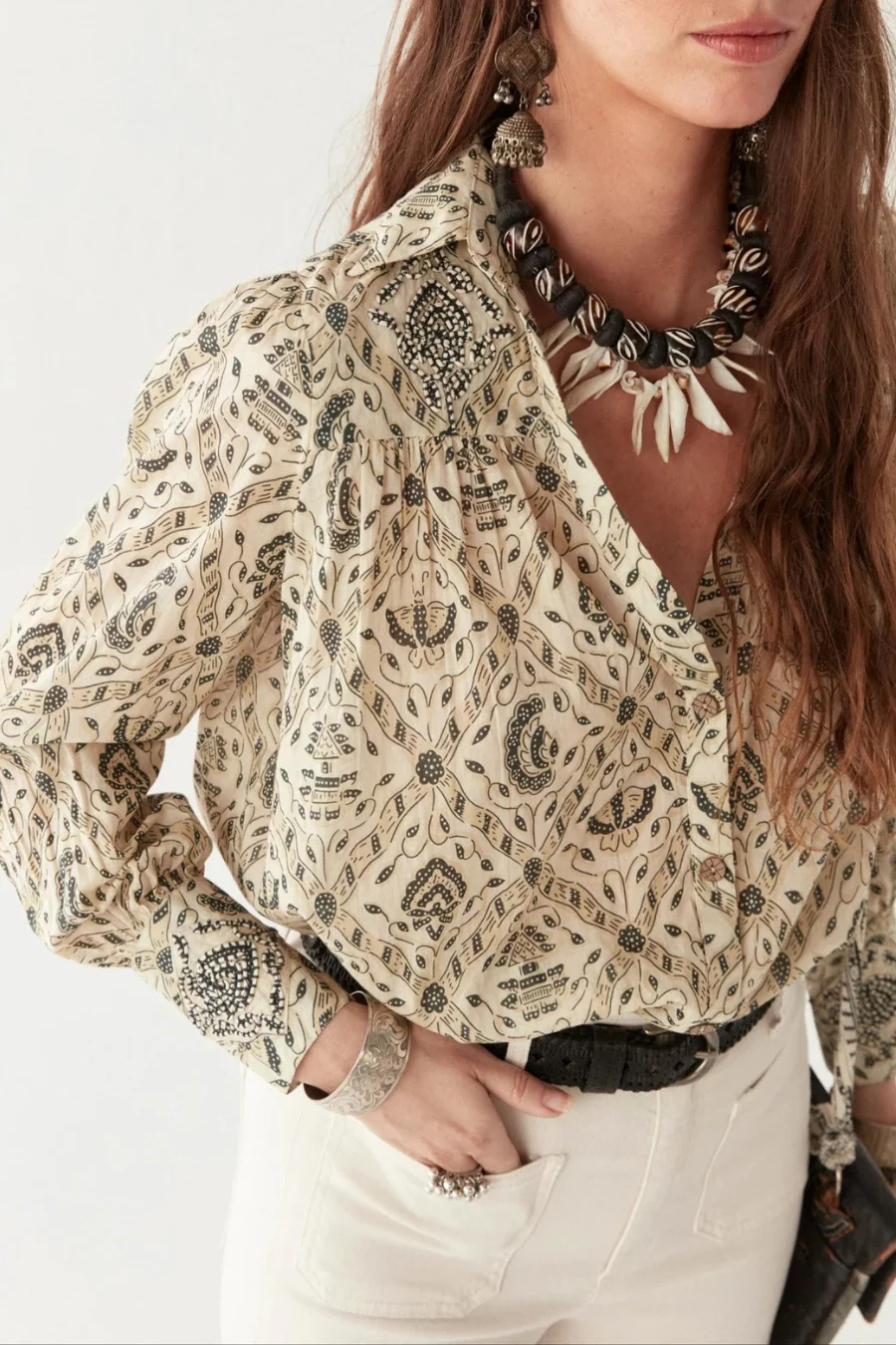 Anne Blouse Java Vanilla - Image 3