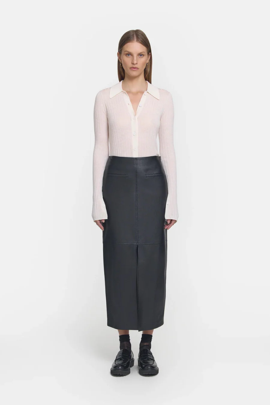 Antihero Leather Skirt Black - Image 4