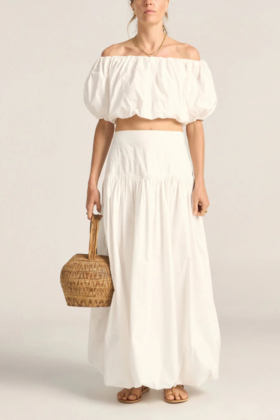 Antiope Top White Poplin