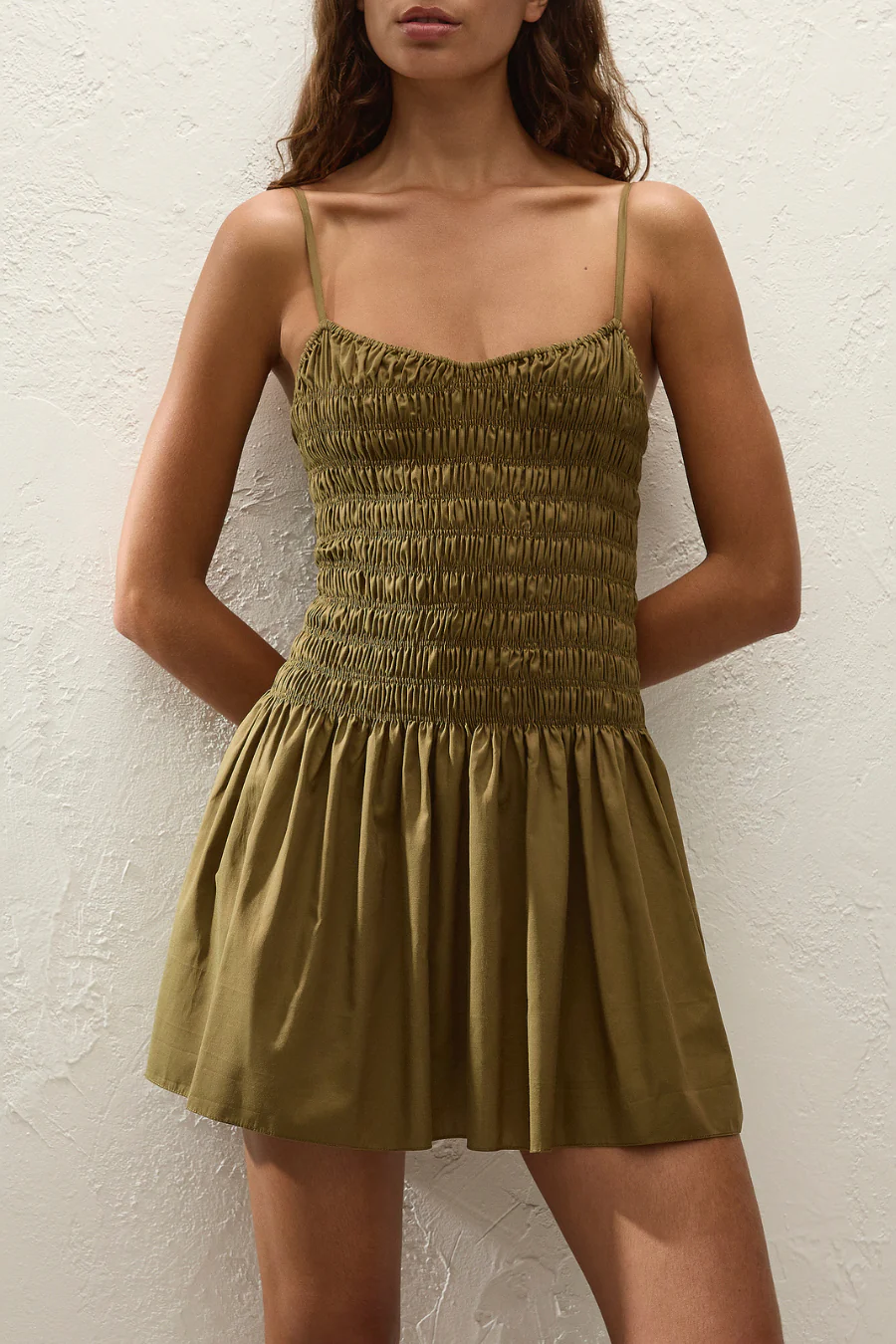 Araceli Mini Dress Olive - Image 4