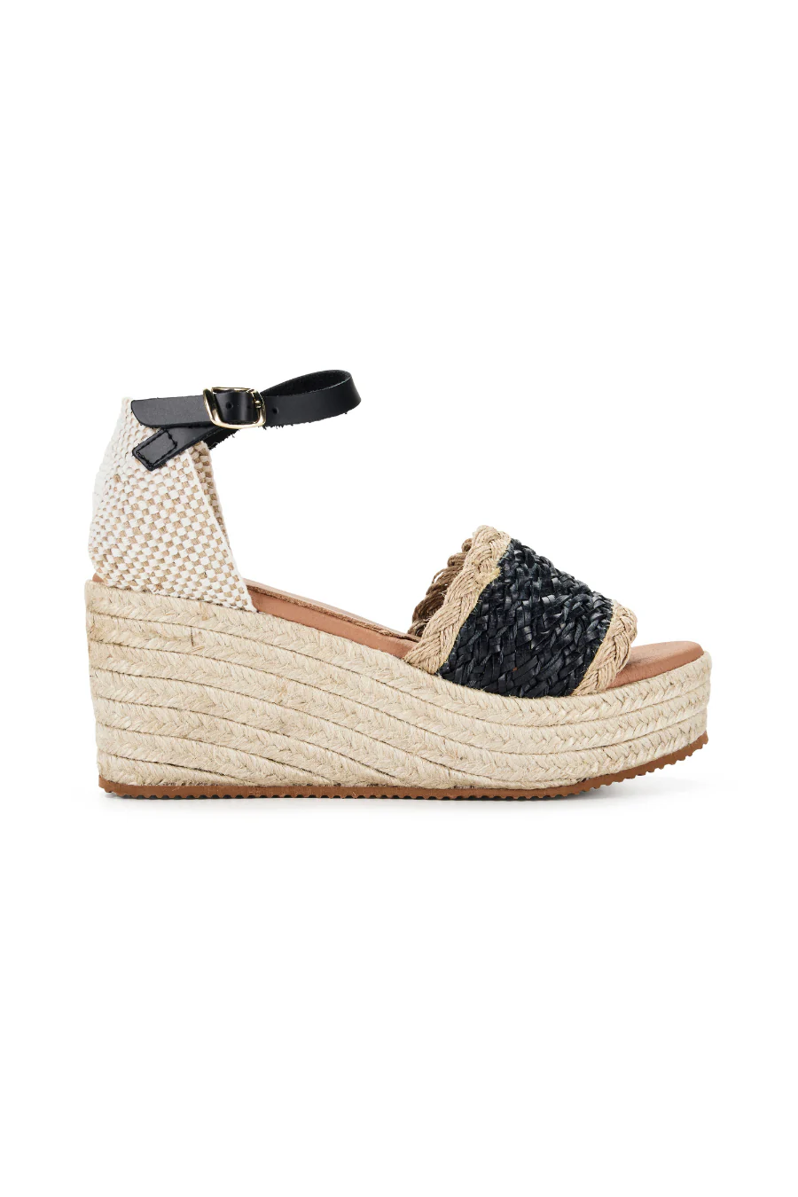 Aria Espadrille Wedge Black - Image 2