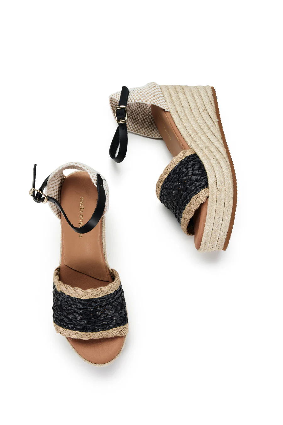 Aria Espadrille Wedge Black - Image 3