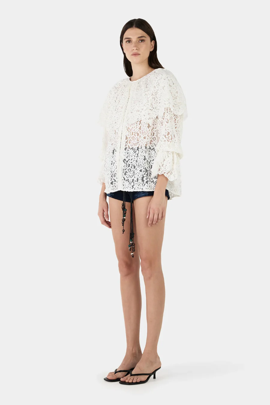 Aria Lace Blouse Ivory Lace - Image 3