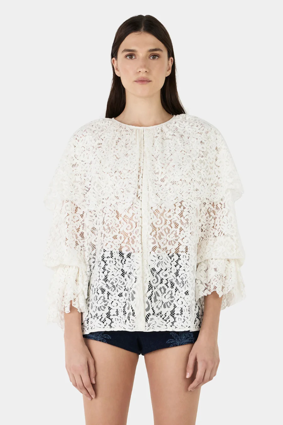 Aria Lace Blouse Ivory Lace - Image 4