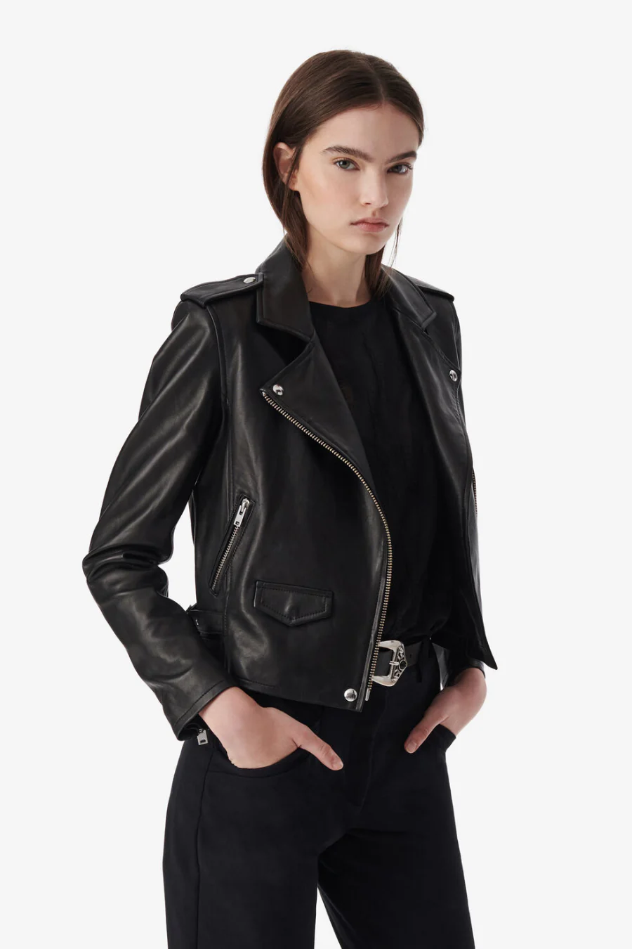 Ashville Leather Jacket Black - Image 3