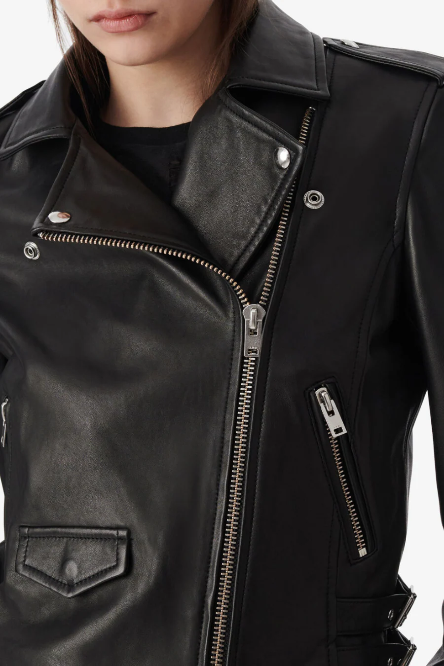 Ashville Leather Jacket Black - Image 4
