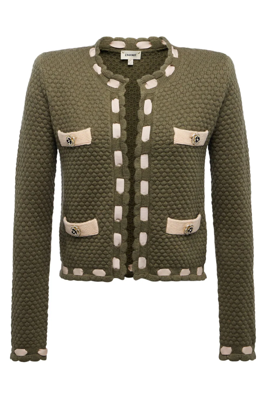 Astor Cardigan Army/Biscuit - Image 4
