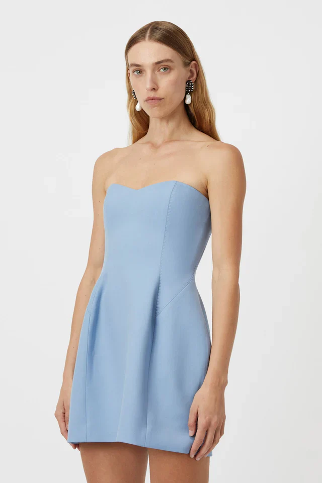Atlantis Mini Dress Cornflower Blue - Image 3