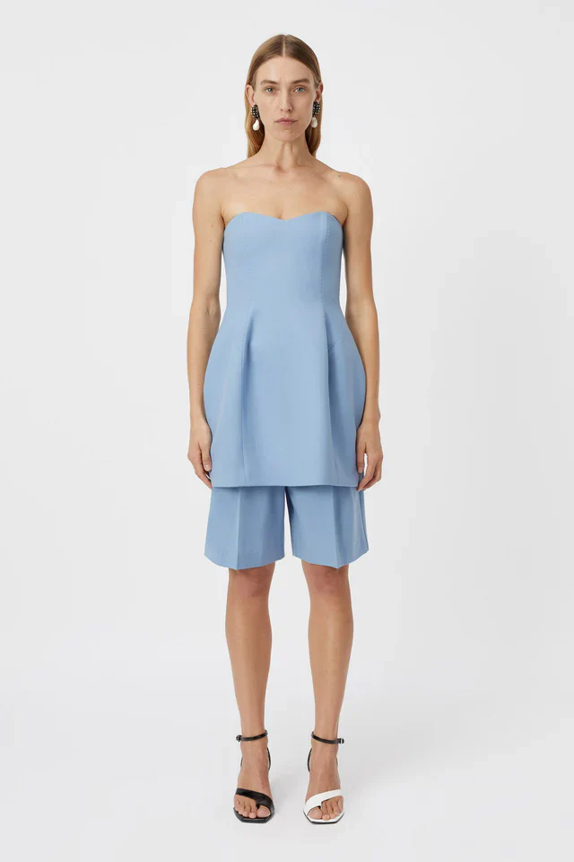 Atlantis Mini Dress Cornflower Blue - Image 4