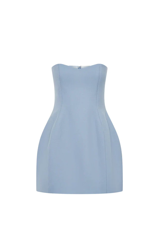 Atlantis Mini Dress Cornflower Blue - Image 6