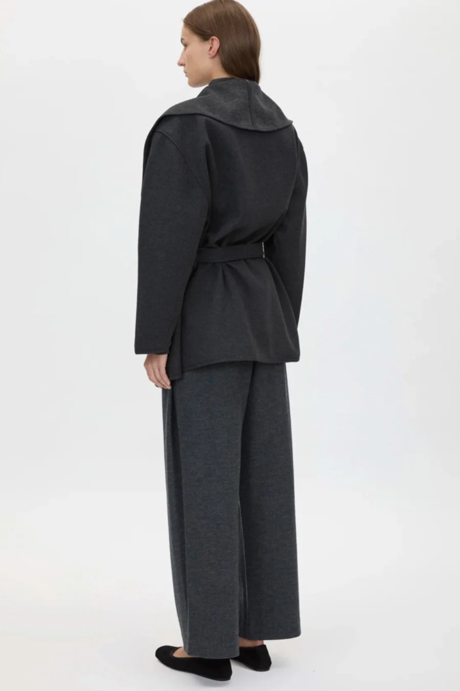 Audrey Wrap Jacket Charcoal - Image 2