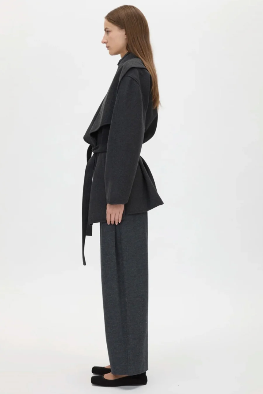 Audrey Wrap Jacket Charcoal - Image 3