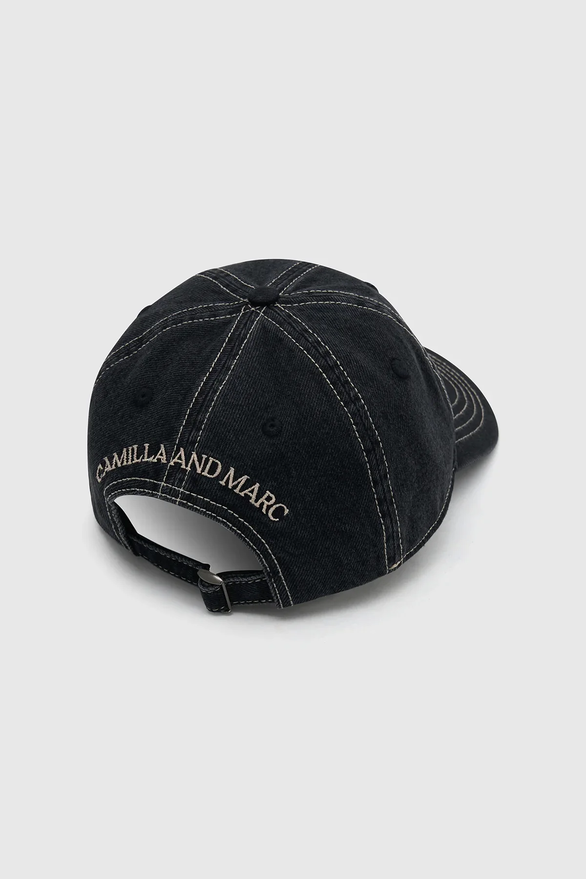 August Cap Black Denim/White - Image 3