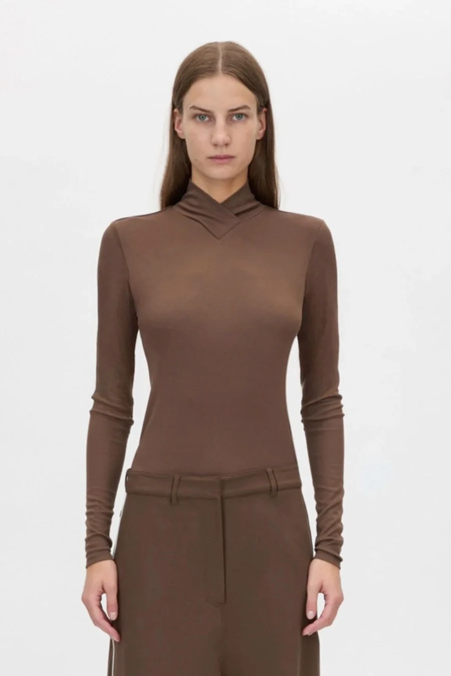 Axial Long Sleeve Top Chocolate - Image 2