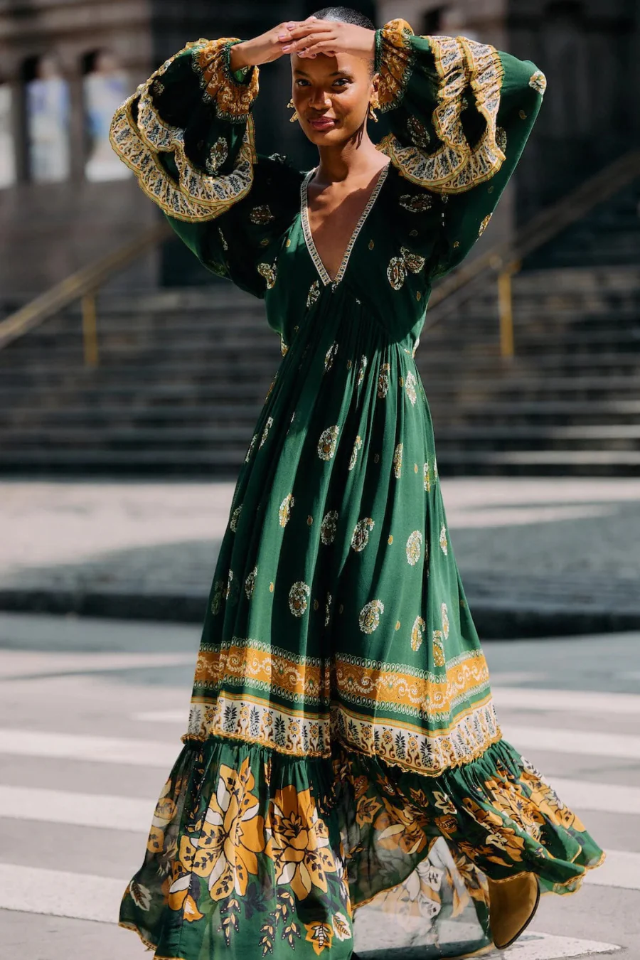 Ayla Maxi Dress Green - Image 2