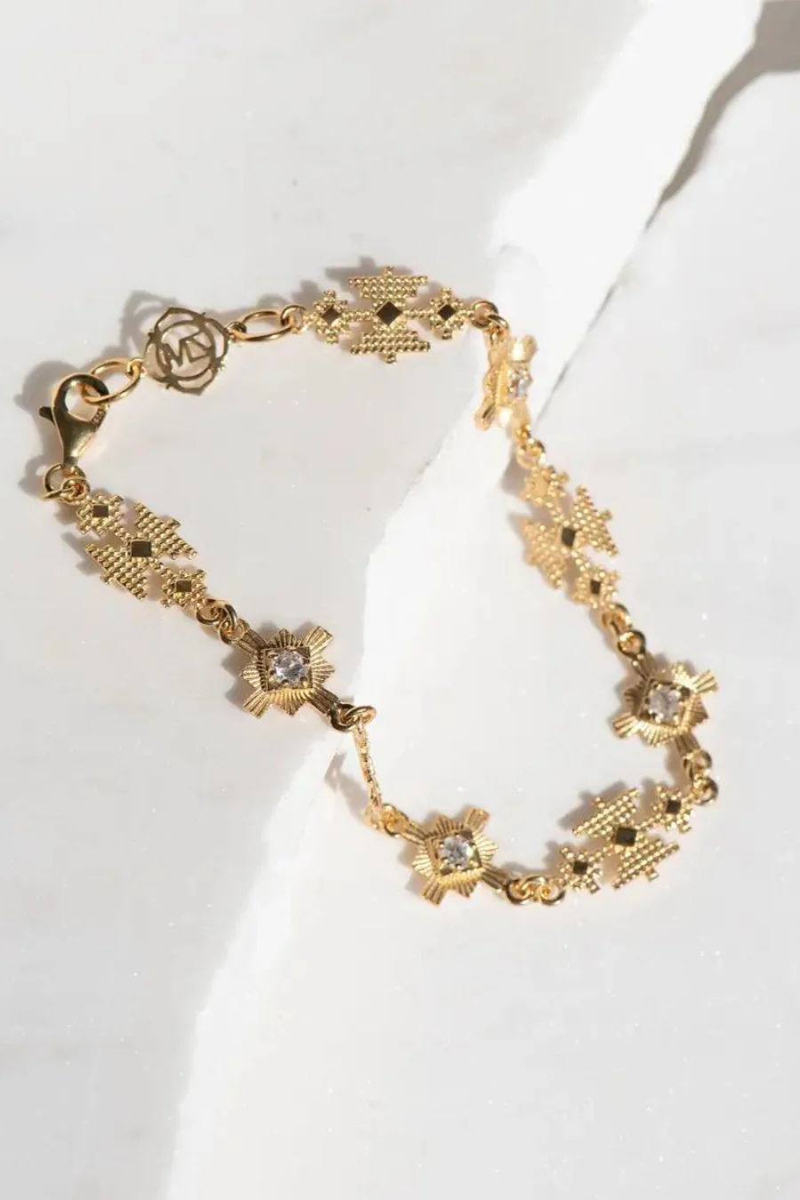 Ayllu Bracelet Gold - White Zircon - Image 2