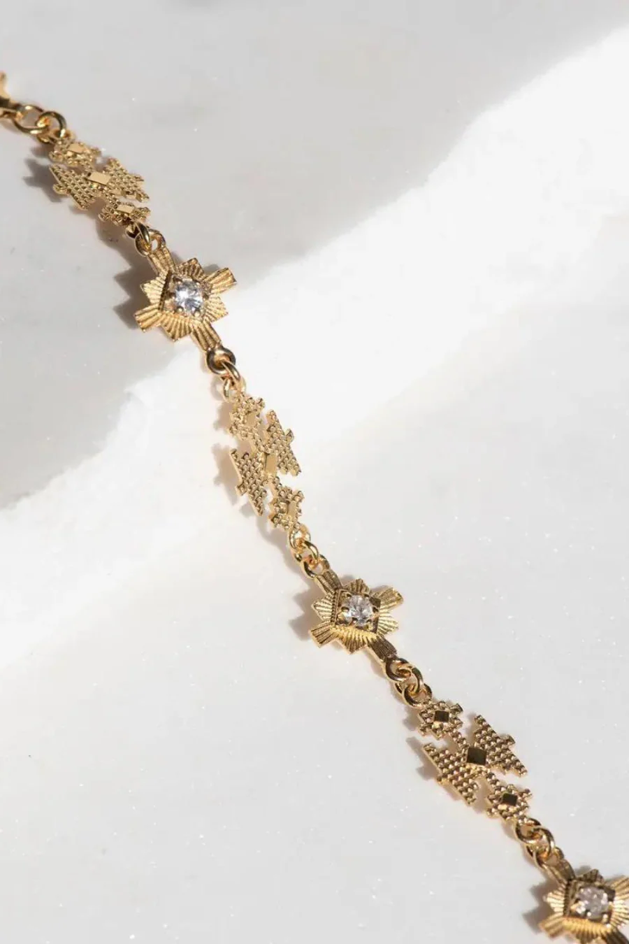 Ayllu Bracelet Gold - White Zircon - Image 3