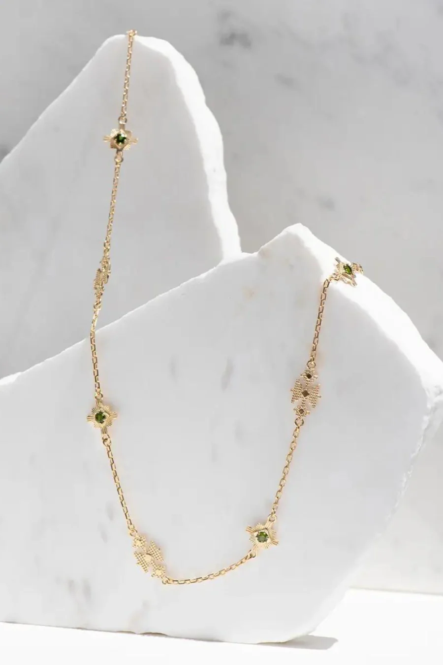 Ayllu Necklace Gold - Chrome Diopside - Image 2