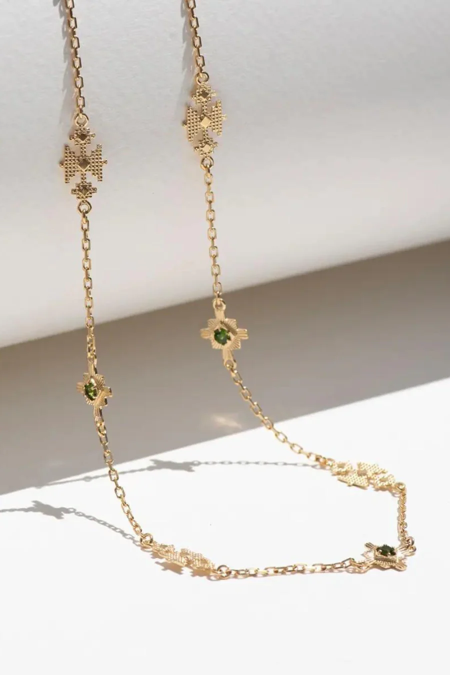 Ayllu Necklace Gold - Chrome Diopside - Image 3