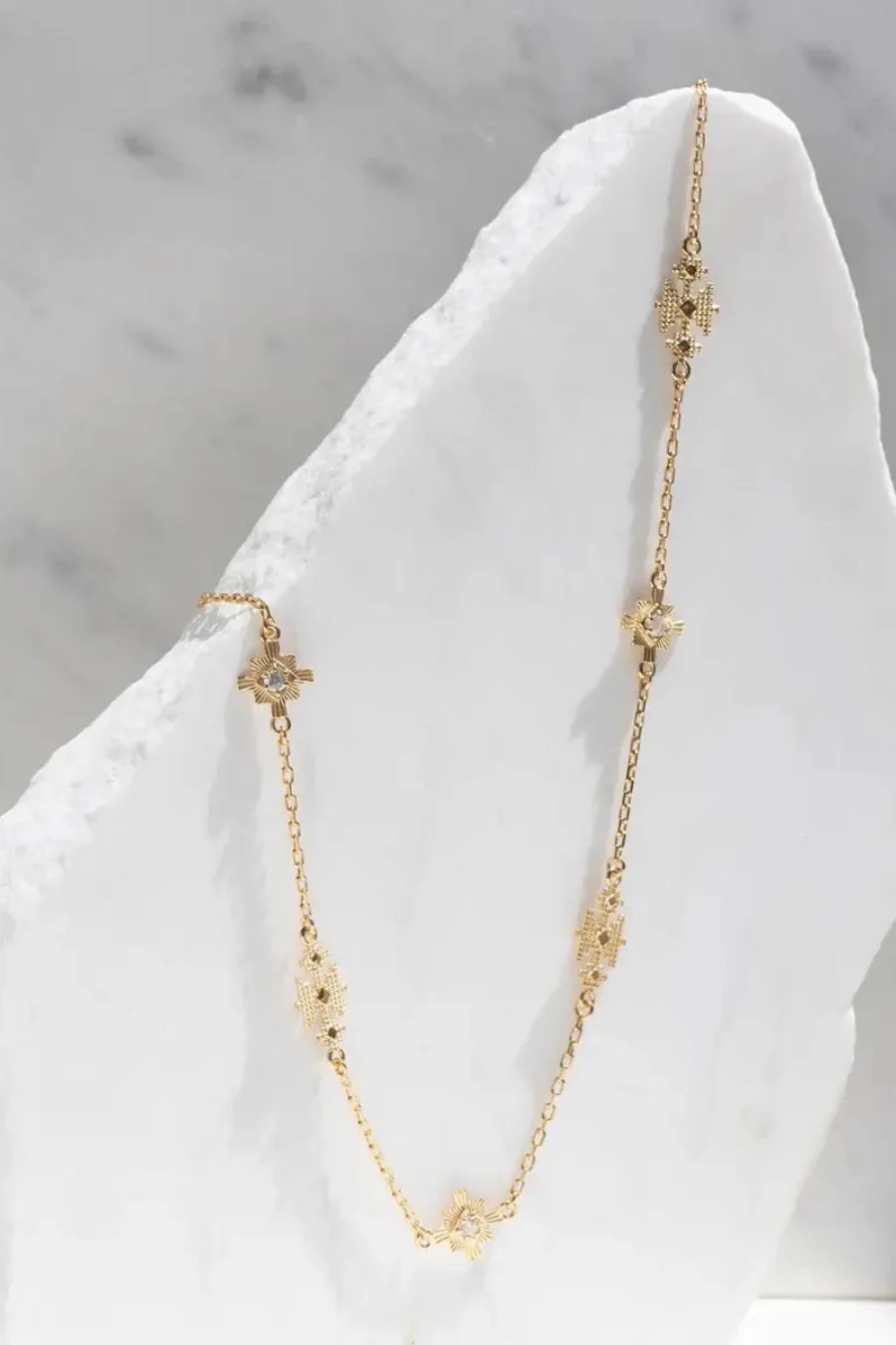 Ayllu Necklace Gold - White Zircon - Image 2