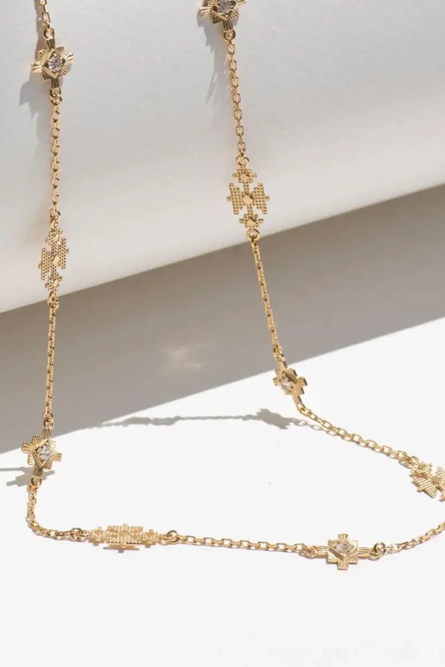 Ayllu Necklace Gold - White Zircon - Image 4
