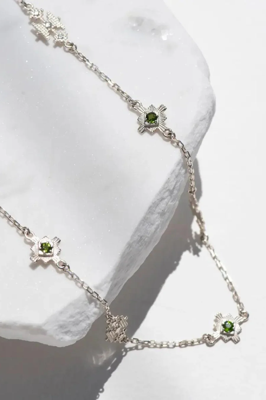 Ayllu Necklace Sterling Silver - Chrome Diopside - Image 3