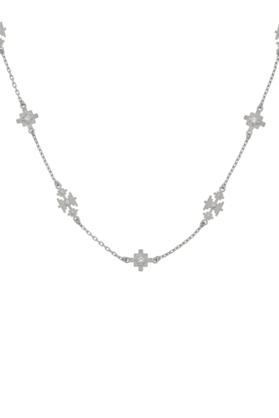 Ayllu Necklace Sterling Silver - White Zircon