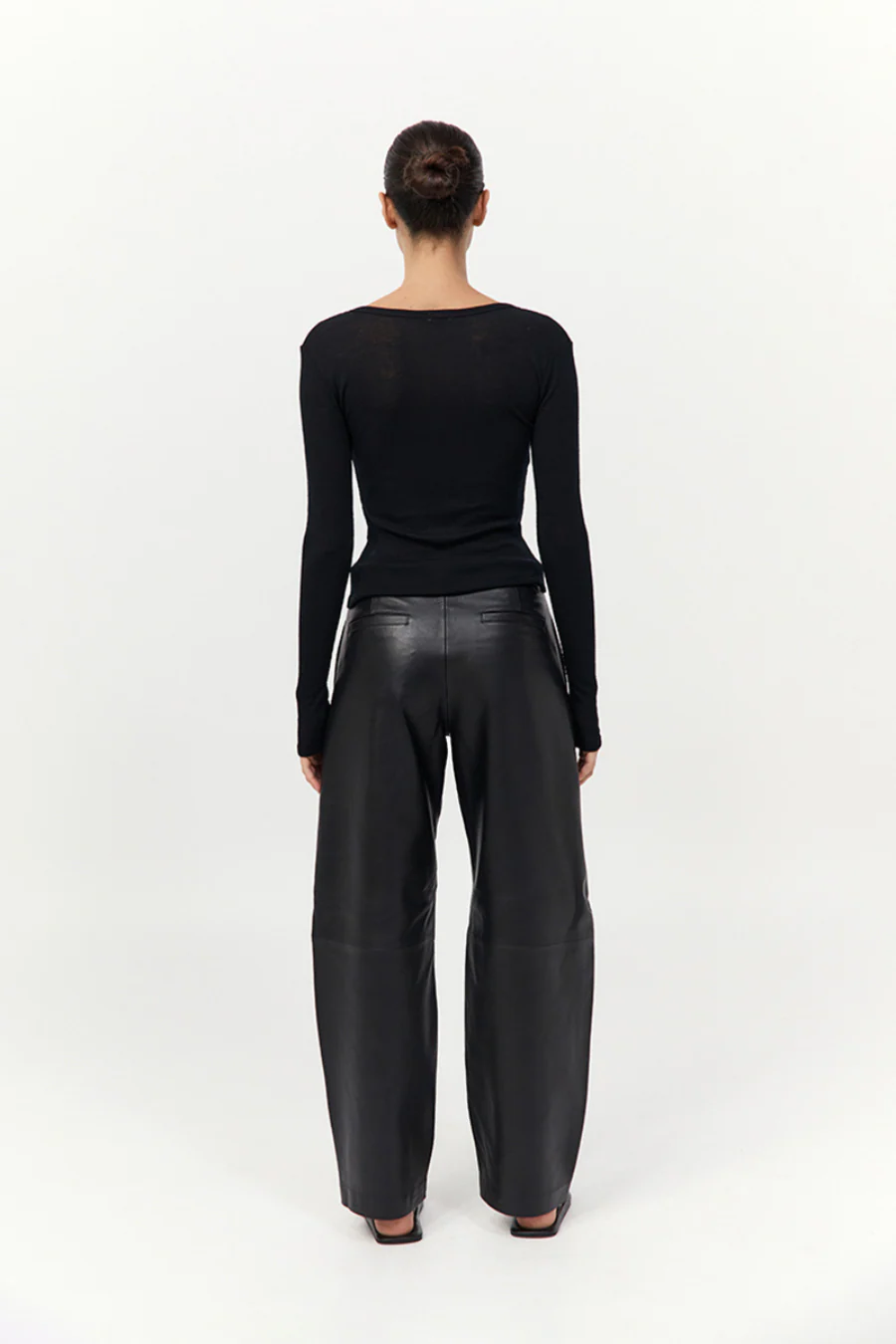 Baby Wool Long Sleeve Top Black - Image 4