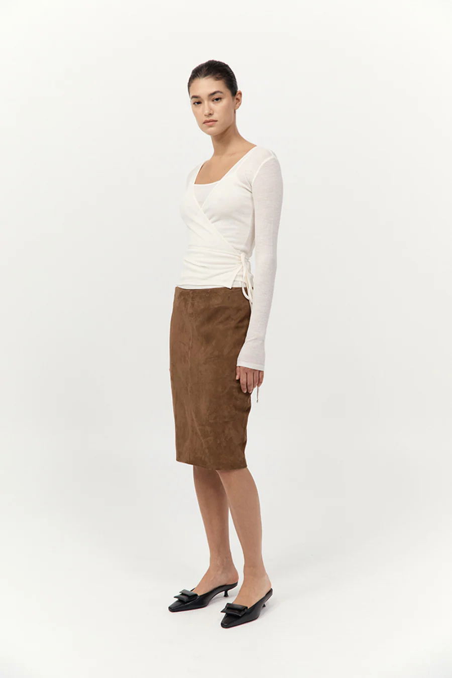 Baby Wool Wrap Top Off White - Image 2