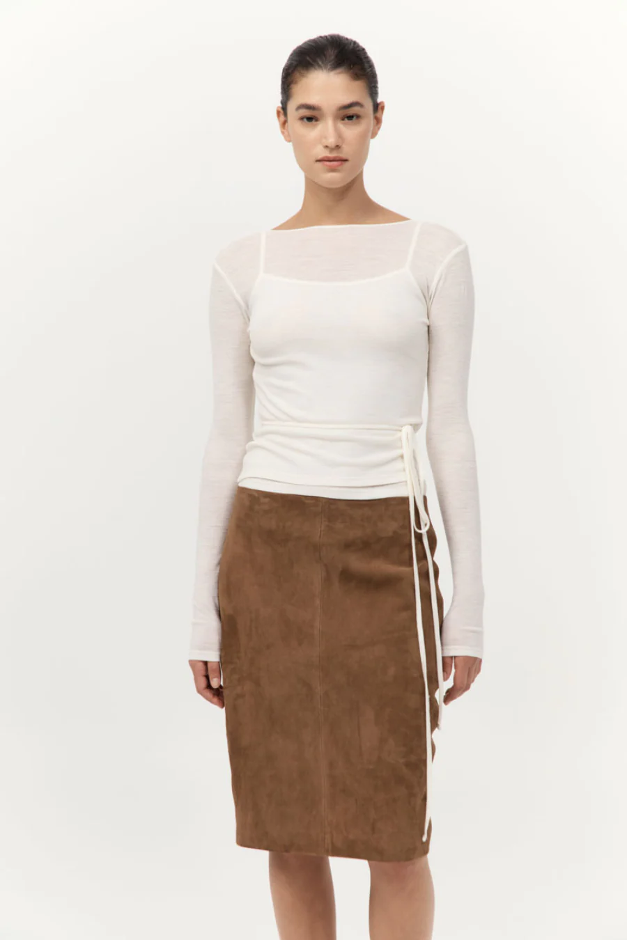 Baby Wool Wrap Top Off White - Image 3