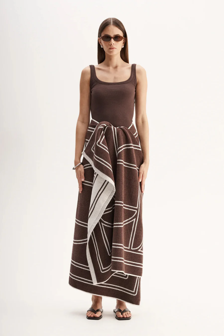 Beau Towel Chocolate Ecru