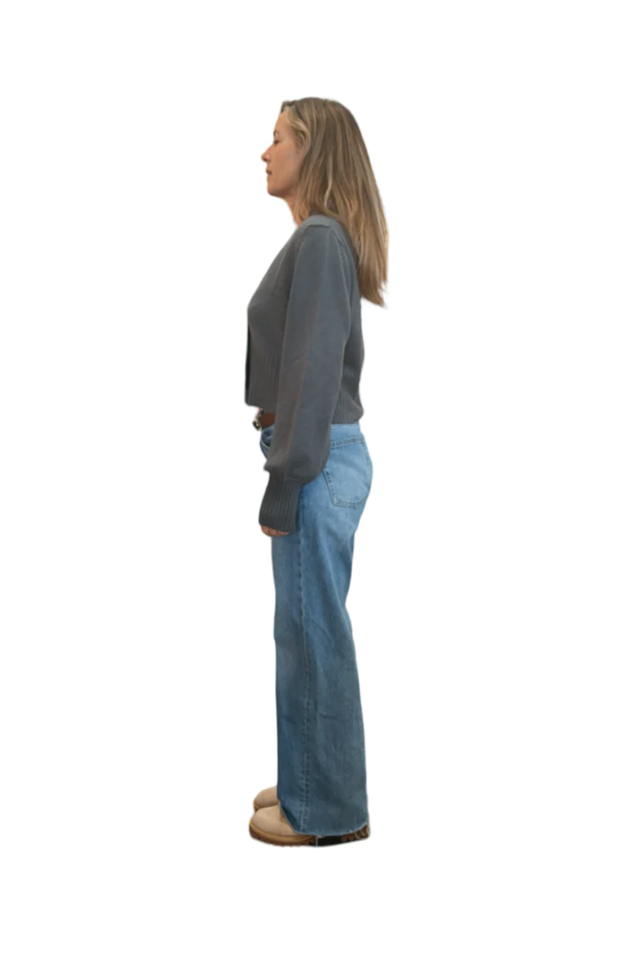 Bec Cashmere Knit Cardigan Castle Rock - Image 6
