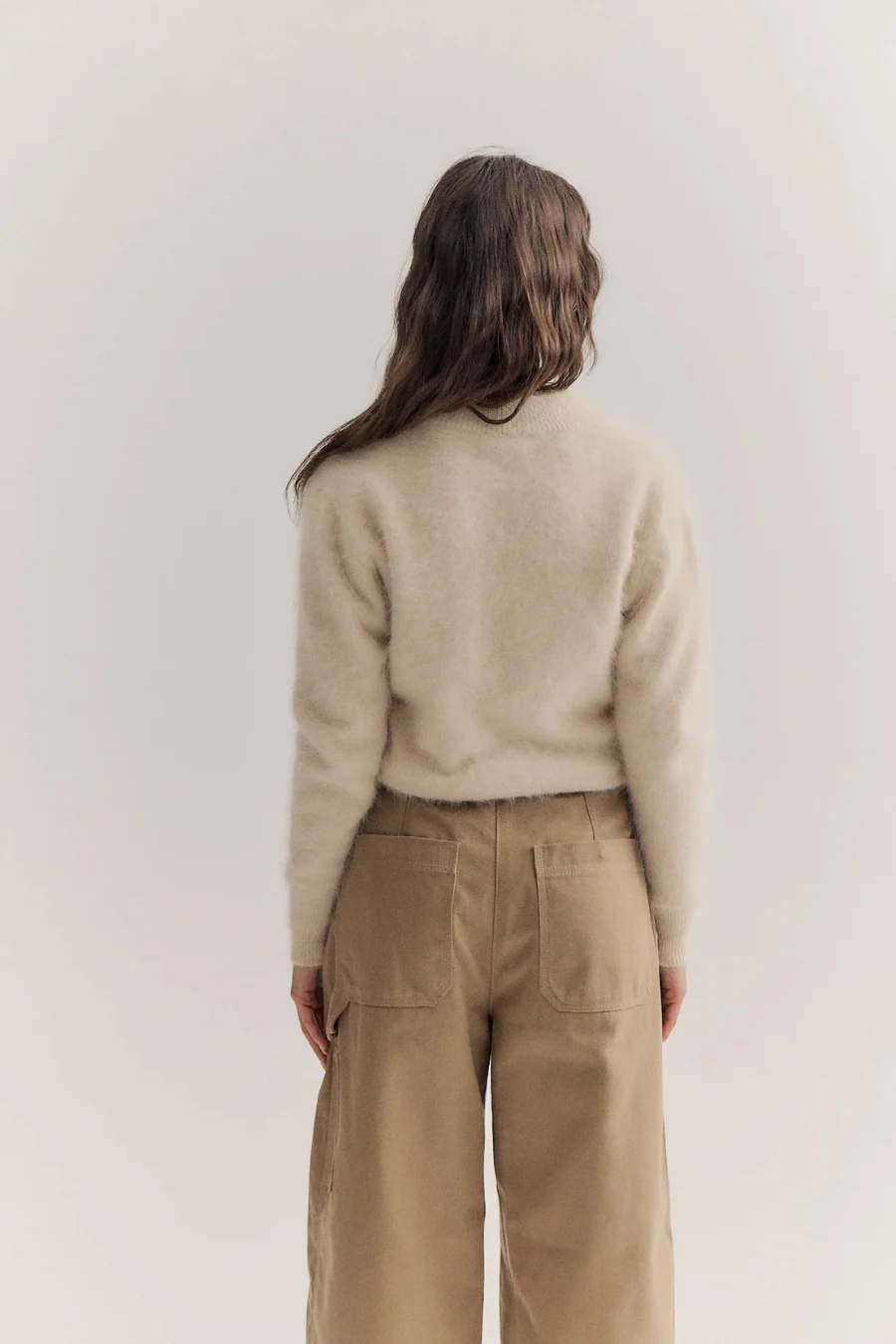 Bella Cashmere Cardigan Oatmeal - Image 4