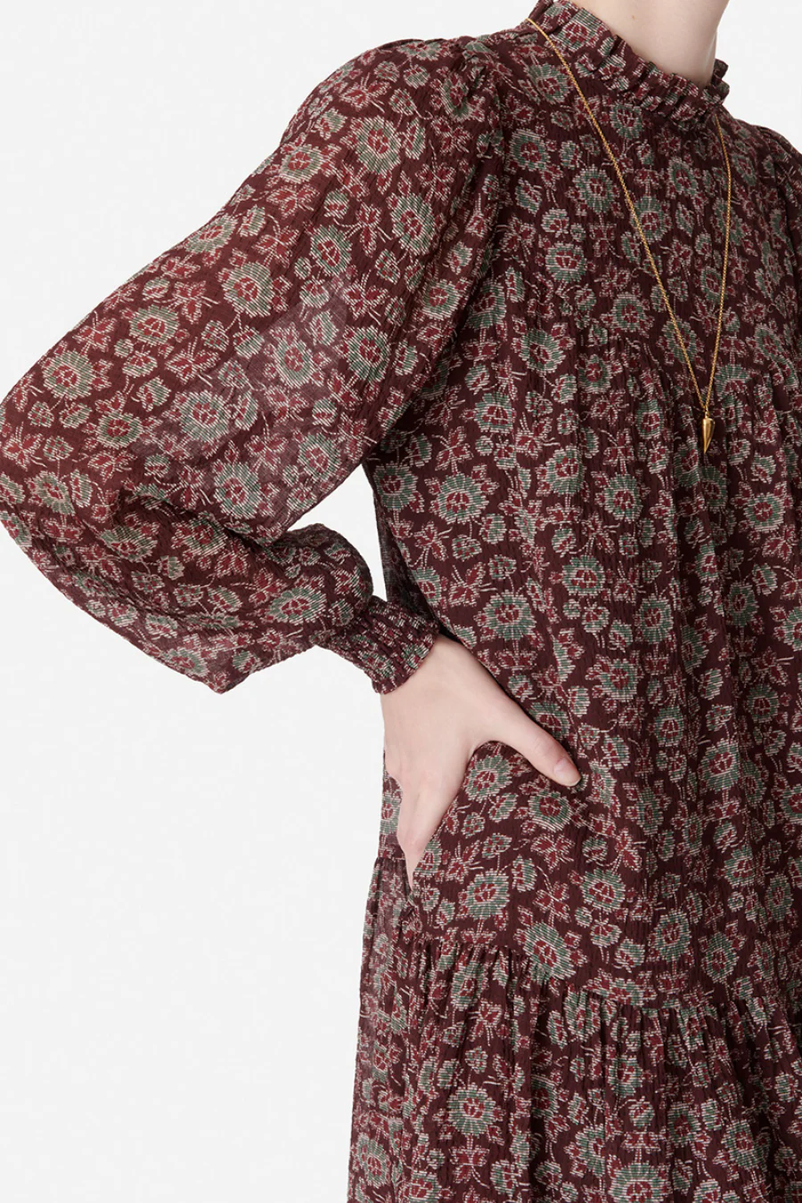 Bethany Dress Marron - Image 3