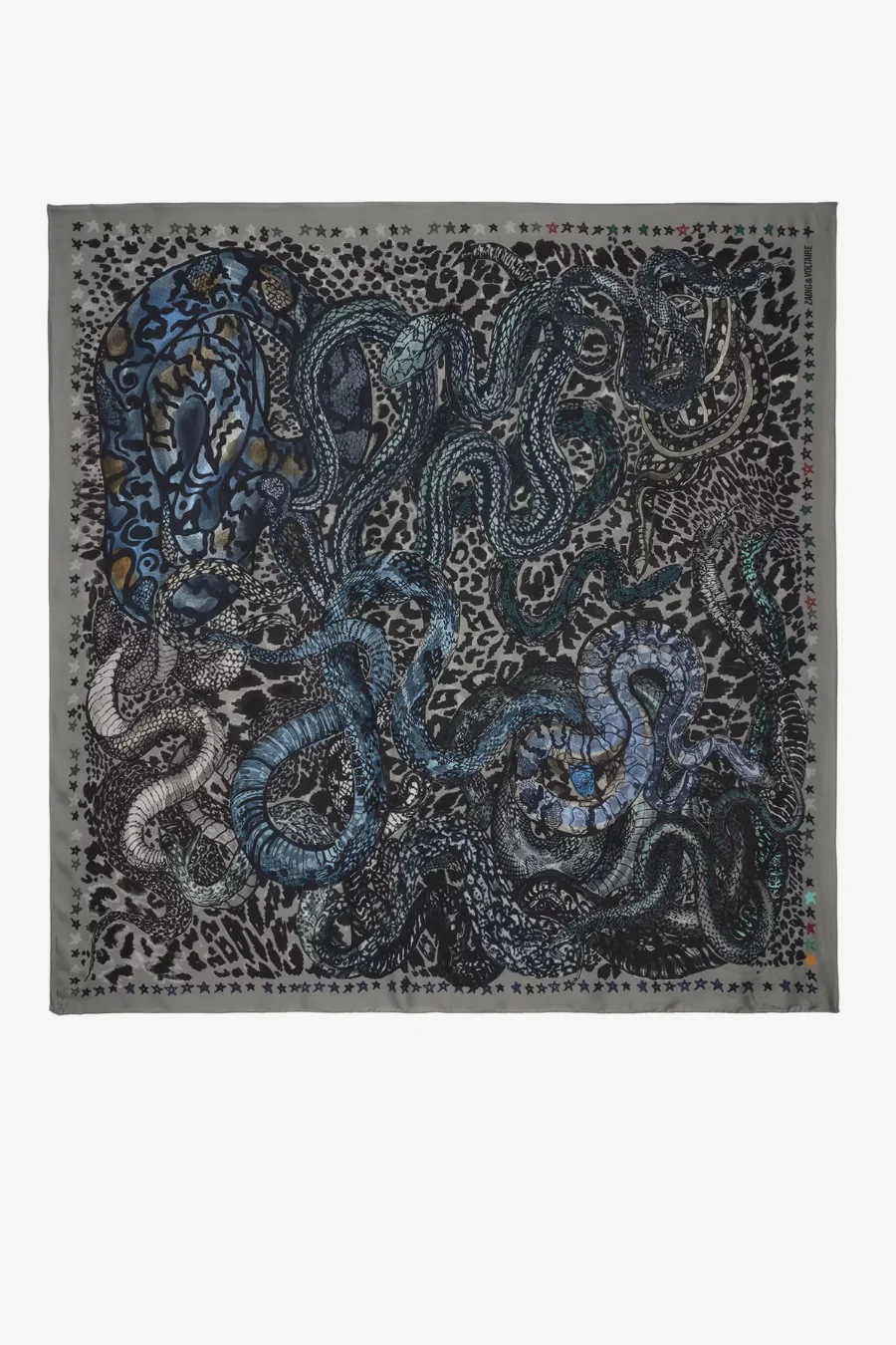Billie Snakes Scarf Medium Grey